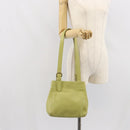 Coach Shoulder Bag Leather LIme Green Gold Auth 145154-21
