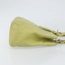 Coach Shoulder Bag Leather LIme Green Gold Auth 145154-4