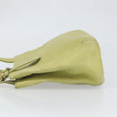 Coach Shoulder Bag Leather LIme Green Gold Auth 145154-5