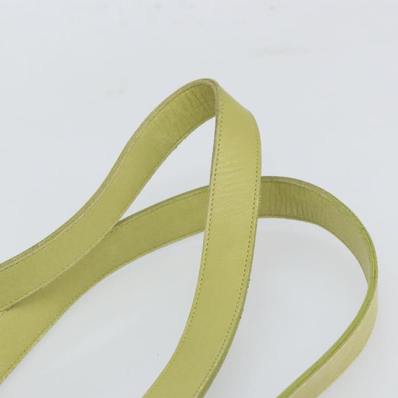 Coach Shoulder Bag Leather LIme Green Gold Auth 145154