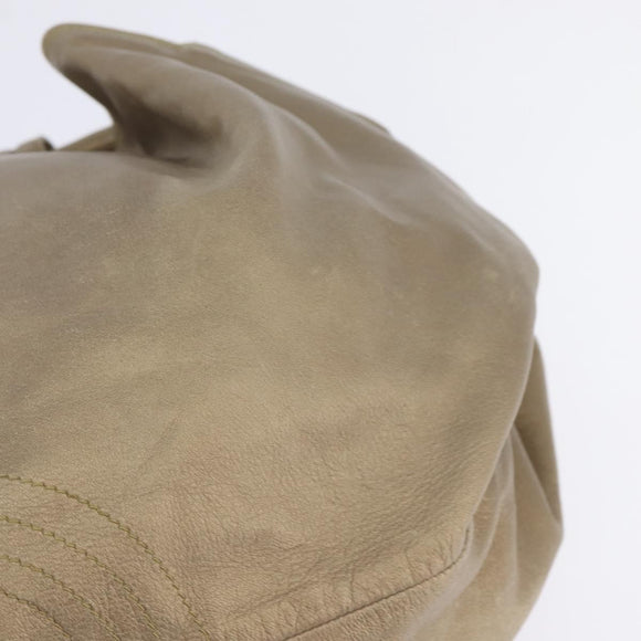 LOEWE Anagram Nappa Aire Hand Bag Leather Gold Auth 145155