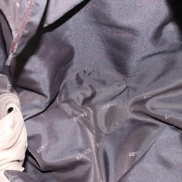 LOEWE Anagram Nappa Aire Hand Bag Leather Gold Auth 145155