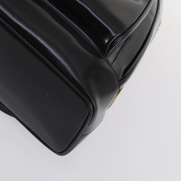 GUCCI Bamboo Body Bag Patent leather Black Gold 003 3444 0027 Auth 145161