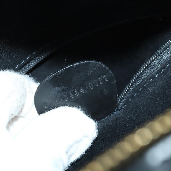 GUCCI Bamboo Body Bag Patent leather Black Gold 003 3444 0027 Auth 145161