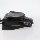 GUCCI Bamboo Body Bag Patent leather Black Gold 003 3444 0027 Auth 145161-3