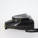 GUCCI Bamboo Body Bag Patent leather Black Gold 003 3444 0027 Auth 145161-4