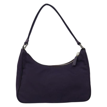 PRADA Hand Bag Nylon Purple Silver Auth 145166 - 0