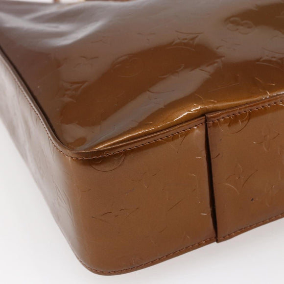 LOUIS VUITTON Monogram Vernis Columbus Tote Bag Bronze M91134 LV Auth 145167