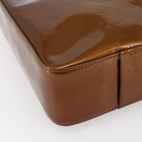 LOUIS VUITTON Monogram Vernis Columbus Tote Bag Bronze M91134 LV Auth 145167