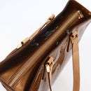 LOUIS VUITTON Monogram Vernis Columbus Tote Bag Bronze M91134 LV Auth 145167-6