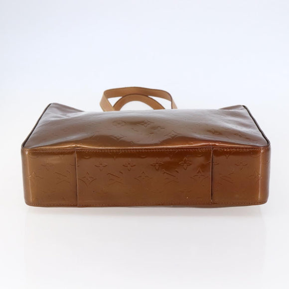 LOUIS VUITTON Monogram Vernis Columbus Tote Bag Bronze M91134 LV Auth 145167