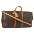 LOUIS VUITTON Monogram Keepall Bandouliere 60 Boston Bag M41412 LV Auth 145185-1