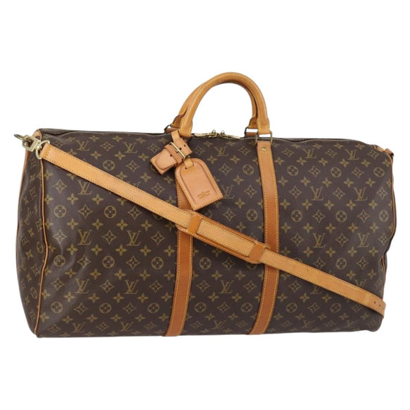 LOUIS VUITTON Monogram Keepall Bandouliere 60 Boston Bag M41412 LV Auth 145185