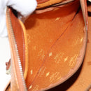 MCM Logogram Vicetos Boston Bag PVC Leather Brown Gold Auth 145190-20