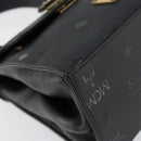 MCM Vicetos Logogram Hand Bag PVC Black Gold Auth 145191-15