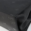 MCM Vicetos Logogram Hand Bag PVC Black Gold Auth 145191-16