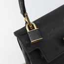 MCM Vicetos Logogram Hand Bag PVC Black Gold Auth 145191-18