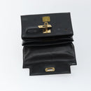 MCM Vicetos Logogram Hand Bag PVC Black Gold Auth 145191-10