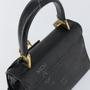 MCM Vicetos Logogram Hand Bag PVC Black Gold Auth 145191-6