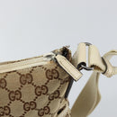 GUCCI GG Canvas Shoulder Bag Beige Silver 145857 Auth 145193-9