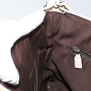 GUCCI GG Canvas Shoulder Bag Beige Silver 145857 Auth 145193-20