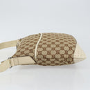 GUCCI GG Canvas Shoulder Bag Beige Silver 145857 Auth 145193-4