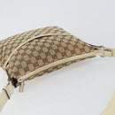 GUCCI GG Canvas Shoulder Bag Beige Silver 145857 Auth 145193-6