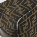 FENDI Zucca Canvas Hand Bag Black Brown Auth 145200-14