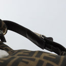 FENDI Zucca Canvas Hand Bag Black Brown Auth 145200-6