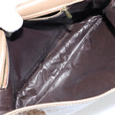 FENDI Zucchino Canvas Shoulder Bag Beige Gold Auth 145202-11