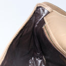 FENDI Zucchino Canvas Shoulder Bag Beige Gold Auth 145202-19