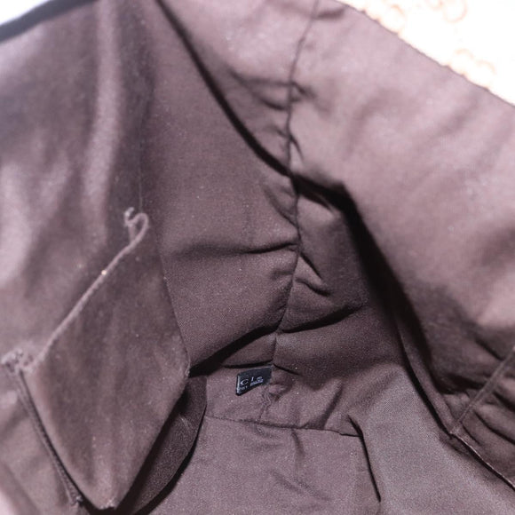 GUCCI GG Canvas Sherry Line Tote Bag Beige Gold pink 189669 Auth 145206