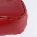 GUCCI Bamboo Shoulder Bag Leather Red Gold Auth 145209-15