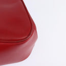 GUCCI Bamboo Shoulder Bag Leather Red Gold Auth 145209-17