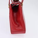 GUCCI Bamboo Shoulder Bag Leather Red Gold Auth 145209-4