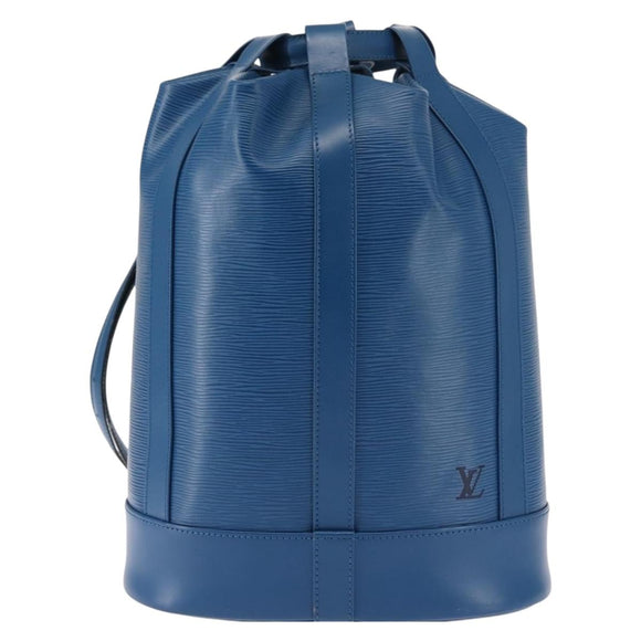 LOUIS VUITTON Epi Randonnee PM Shoulder Bag Blue M52355 LV Auth 145212