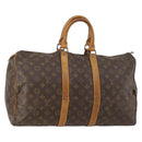 LOUIS VUITTON Monogram Keepall 45 Boston Bag M41428 LV Auth 145218-1