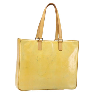 LOUIS VUITTON Monogram Vernis Columbus Tote Bag Gris M91028 LV Auth 145223