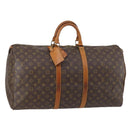 LOUIS VUITTON Monogram Keepall 55 Boston Bag M41424 LV Auth 145230-1