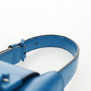 Salvatore Ferragamo Gancini Trifoglio Mini Handtas Leer Blauw Auth 145244M-14