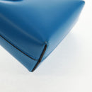 Salvatore Ferragamo Gancini Trifoglio Mini Hand Bag Leather Blue Auth 145244M-17