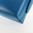 Salvatore Ferragamo Gancini Trifoglio Mini Hand Bag Leather Blue Auth 145244M-18