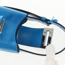 Salvatore Ferragamo Gancini Trifoglio Mini Hand Bag Leather Blue Auth 145244M-20