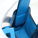 Salvatore Ferragamo Gancini Trifoglio Mini Handtas Leer Blauw Auth 145244M-21