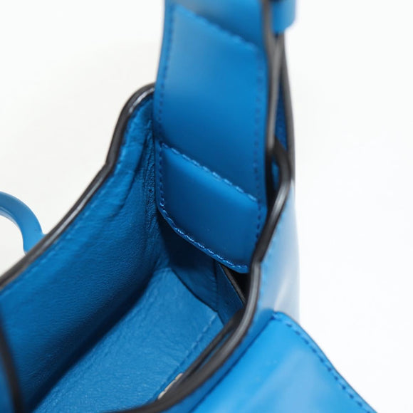 Salvatore Ferragamo Gancini Trifoglio Mini Hand Bag Leather Blue Auth 145244M