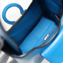 Salvatore Ferragamo Gancini Trifoglio Mini Hand Bag Leather Blue Auth 145244M-12