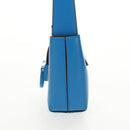 Salvatore Ferragamo Gancini Trifoglio Mini Hand Bag Leather Blue Auth 145244M-4