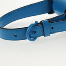 Salvatore Ferragamo Gancini Trifoglio Mini Handtas Leer Blauw Auth 145244M-9