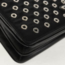 PRADA Chain Shoulder Bag Nylon Black Silver 1BD009 Auth 145246M-17