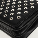 PRADA Chain Shoulder Bag Nylon Black Silver 1BD009 Auth 145246M-18